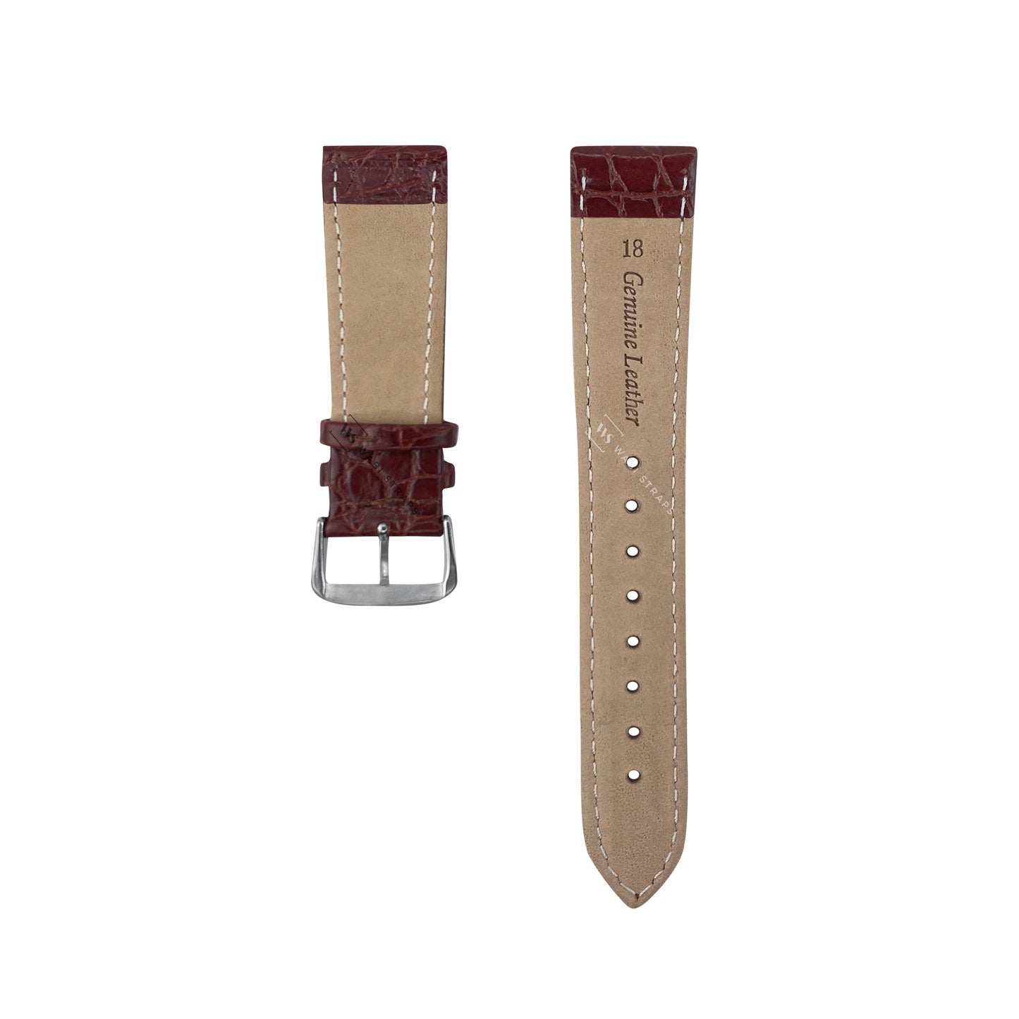 Maroon Tapered Dress Watch Strap