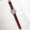 Maroon Tapered Dress Watch Strap