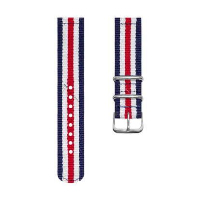 Blue, White & Red Two Piece MilSpec Strap