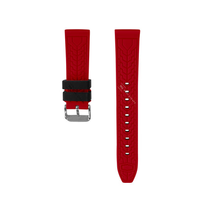 Red Trim Silicone Waterproof Strap