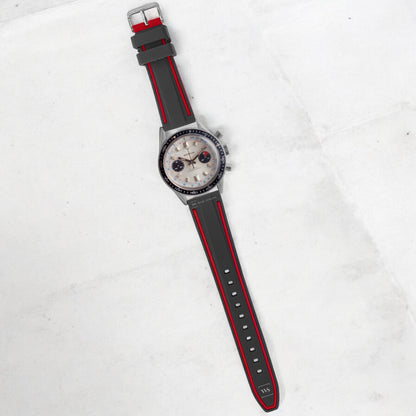 Red Trim Silicone Waterproof Strap