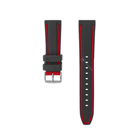 Red Trim Silicone Waterproof Strap