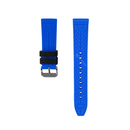 Blue Trim Silicone Waterproof Strap