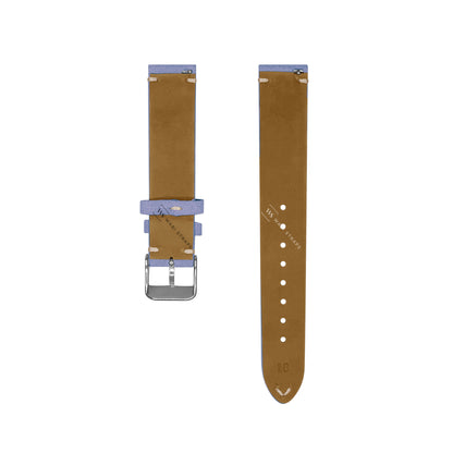 Violet Two Stitch Velvet Watch Strap