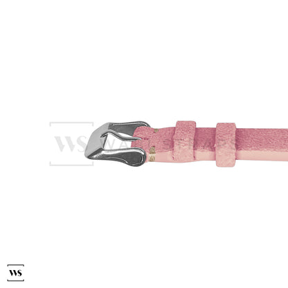 Pink Two Stitch Velvet Watch Strap