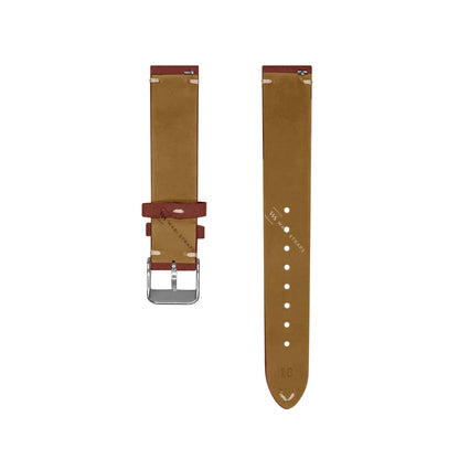 Dark Brown Two Stitch Velvet Watch Strap