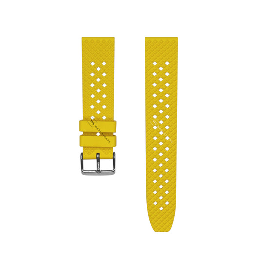 Yellow Premium Textured FKM Rubber Strap