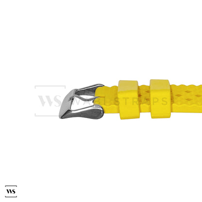 Yellow Premium Textured FKM Rubber Strap