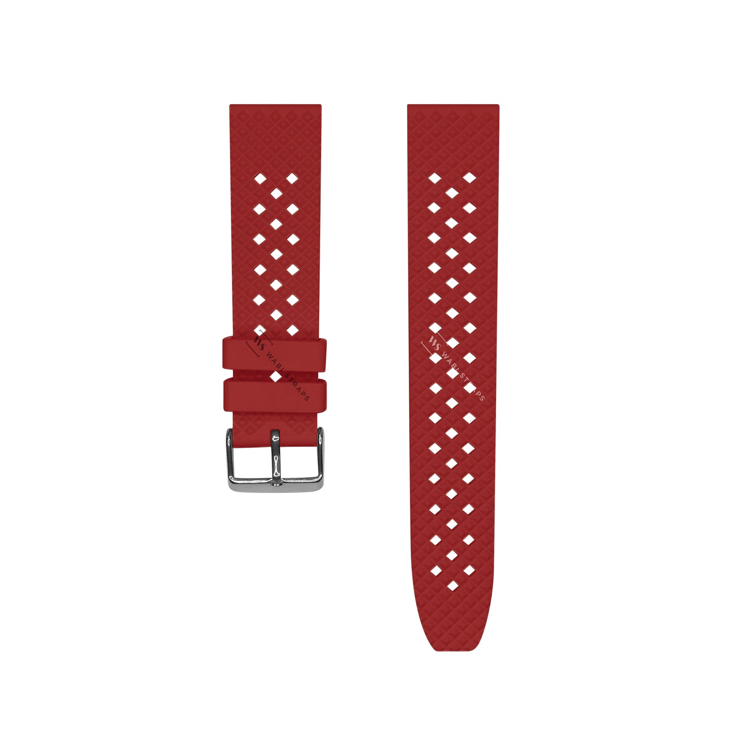 Red Premium Textured FKM Rubber Strap