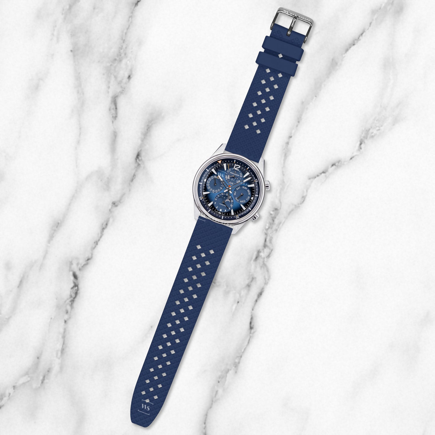 Blue Premium Textured FKM Rubber Strap