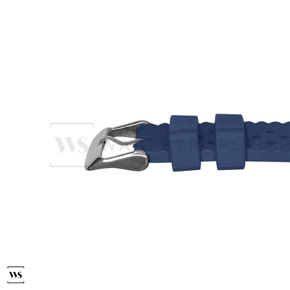 Blue Premium Textured FKM Rubber Strap