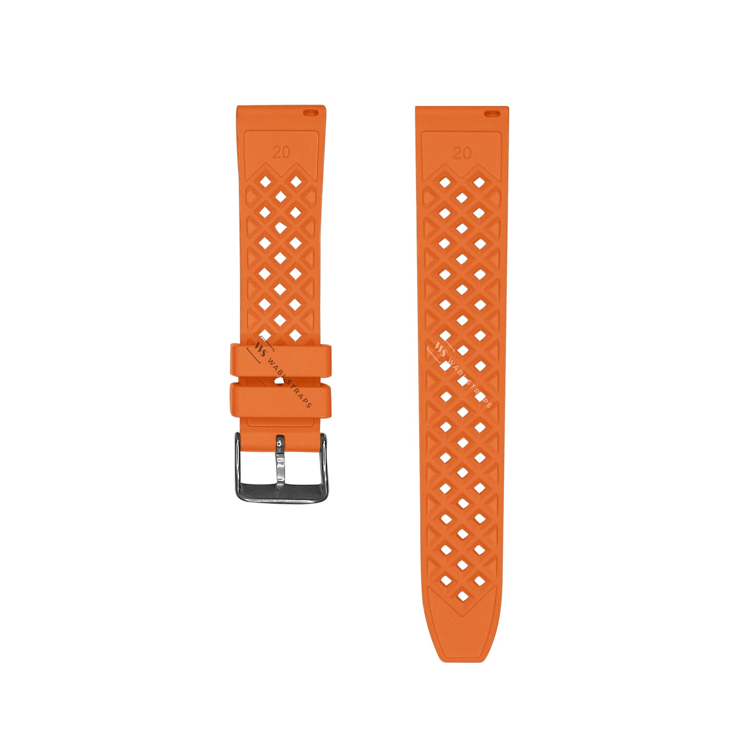 Orange Premium Textured FKM Rubber Strap