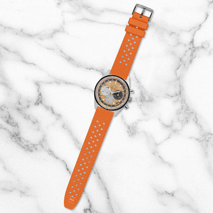 Orange Premium Textured FKM Rubber Strap