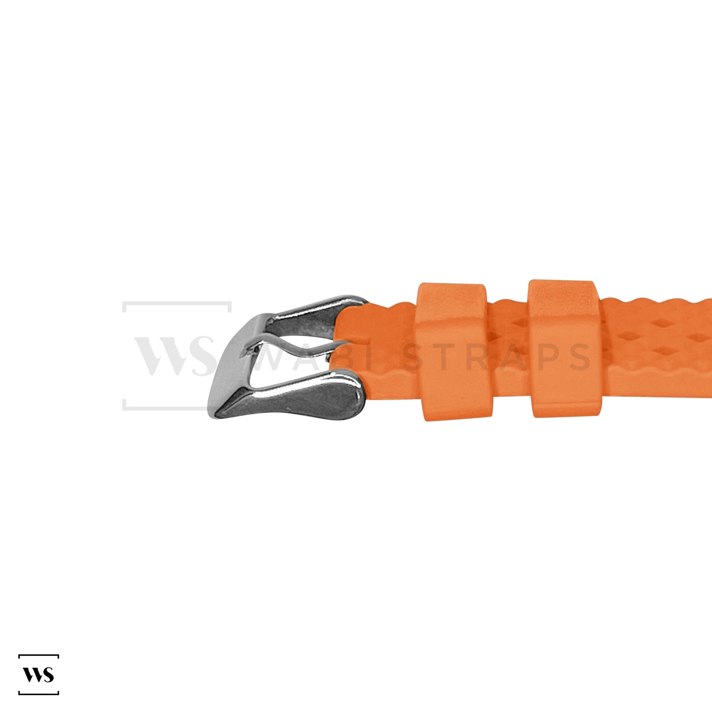 Orange Premium Textured FKM Rubber Strap