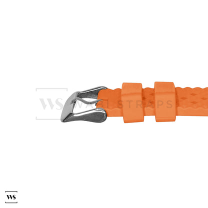 Orange Premium Textured FKM Rubber Strap