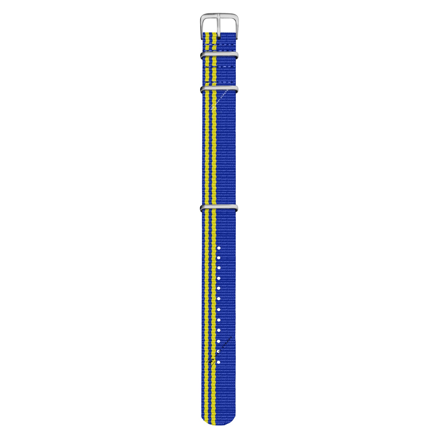 Yellow Stripes on Blue Ducati Special British Military Watch Strap