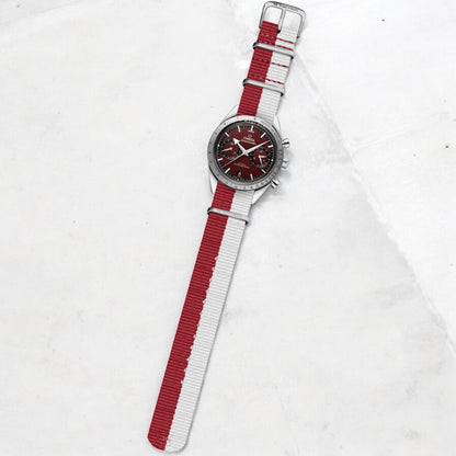 Hello Red & White Unique British Military Watch Strap