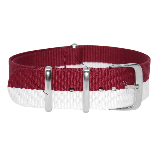 Hello Red & White Unique British Military Watch Strap