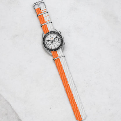 Hello Orange & White Unique British Military Watch Strap