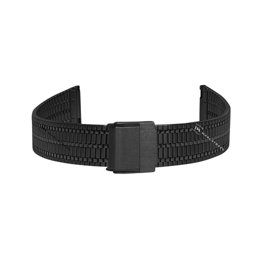 Black Ultra Slim Railroad Metal Bracelet