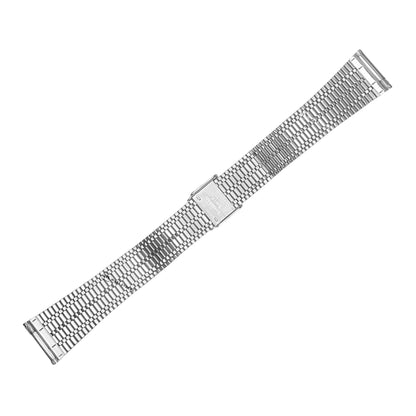 Silver Ultra Slim Railroad Metal Bracelet