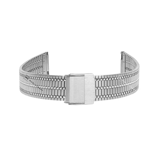 Silver Ultra Slim Railroad Metal Bracelet