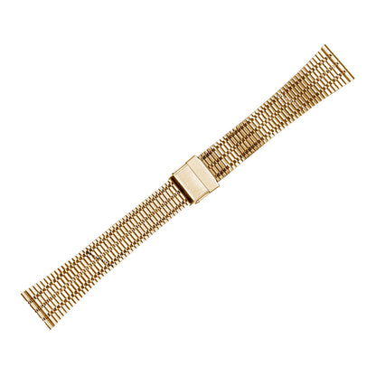 Gold Ultra Slim Railroad Metal Bracelet