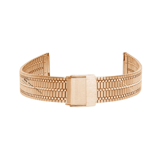 Rose Gold Ultra Slim Railroad Metal Bracelet