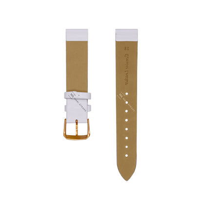 White Ultra Thin Bonded Leather Strap