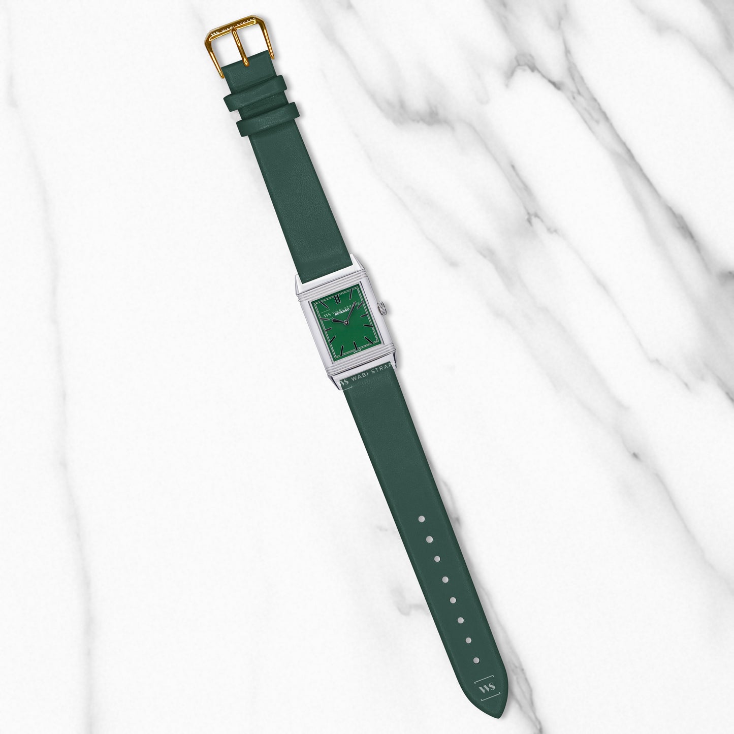 Green Ultra Thin Bonded Leather Strap