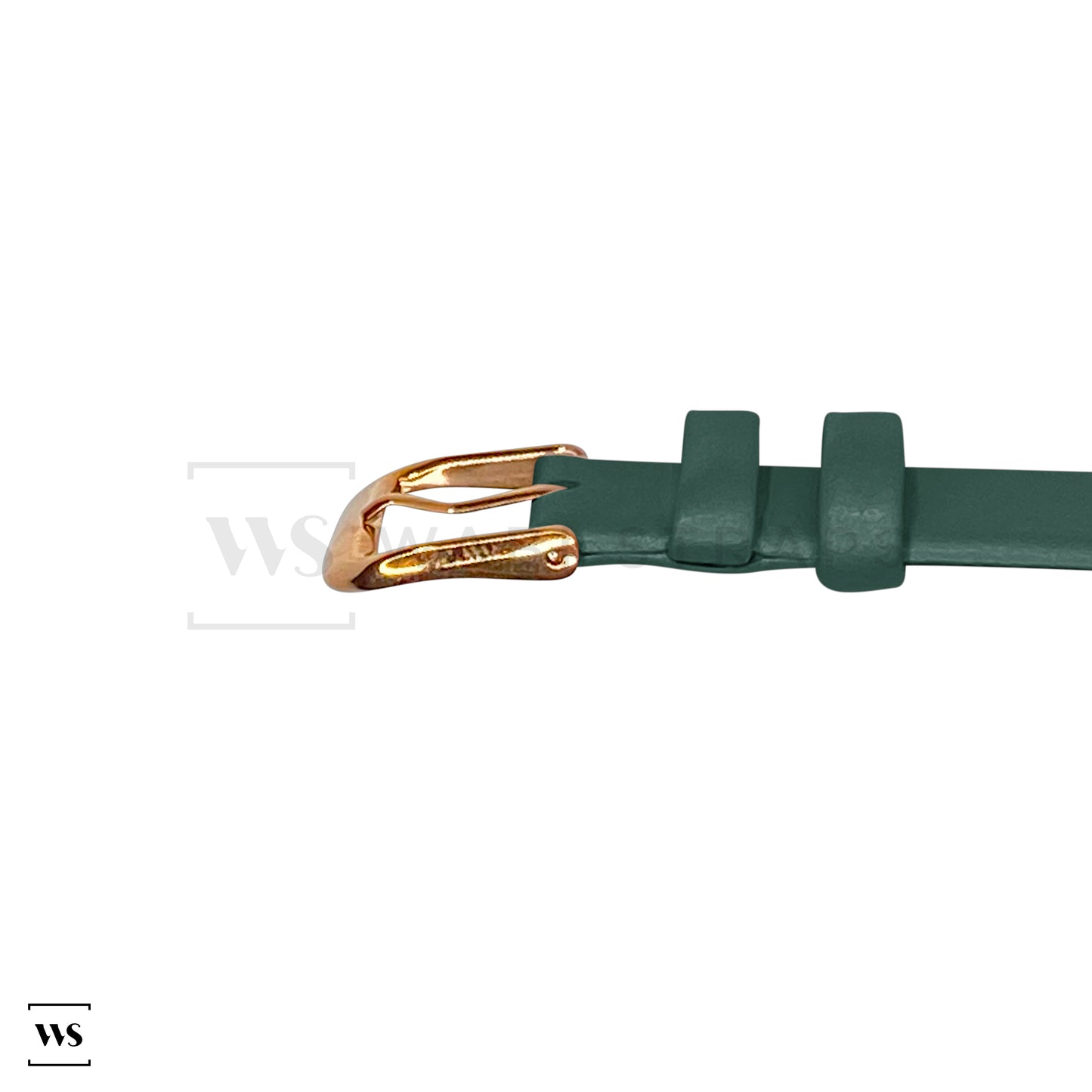 Green Ultra Thin Bonded Leather Strap