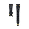 Black Bamboo Vintage Leather Strap