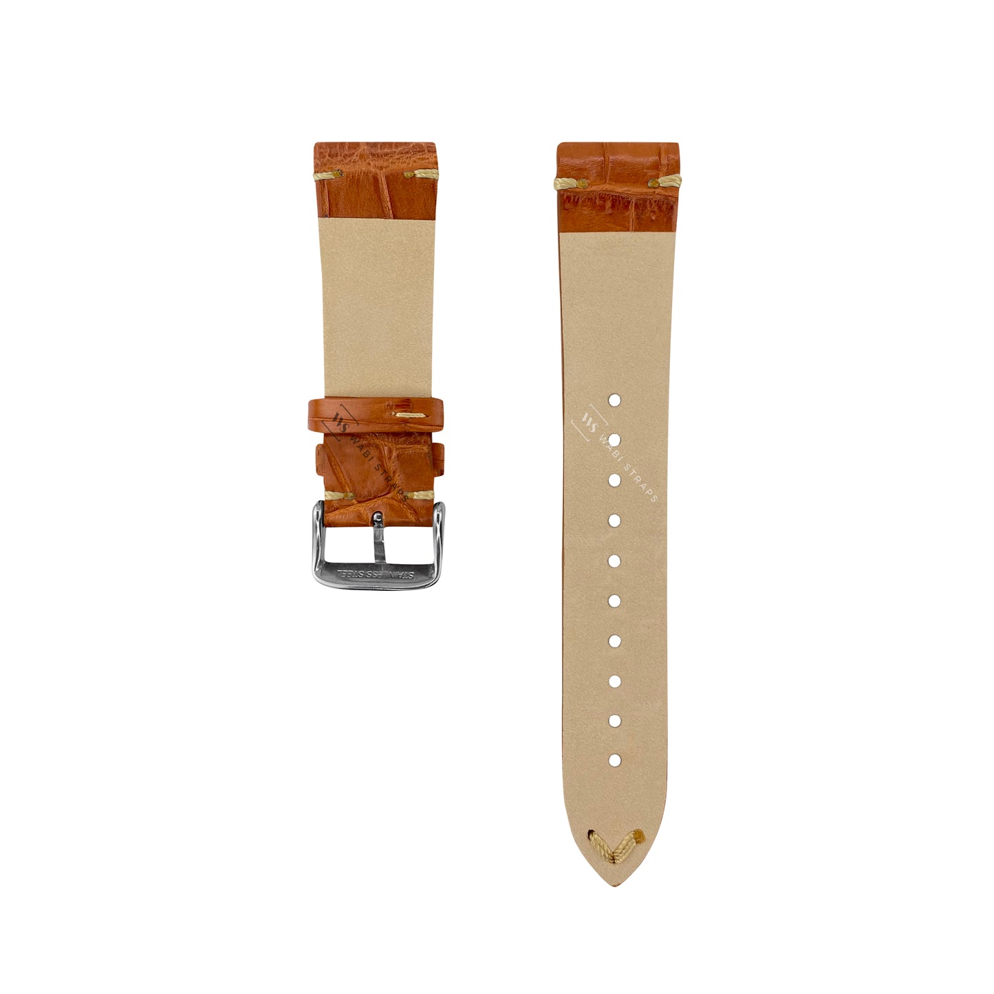 Tan Bamboo Vintage Leather Strap