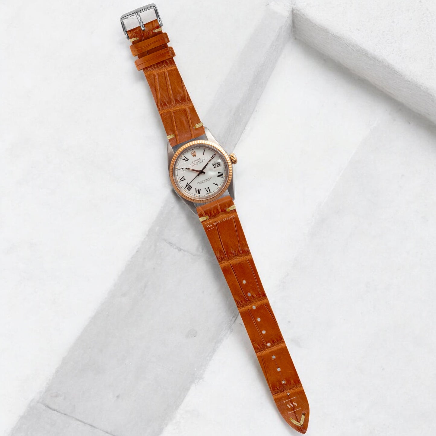 Tan Bamboo Vintage Leather Strap