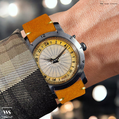 Orange Velvet Watch Strap