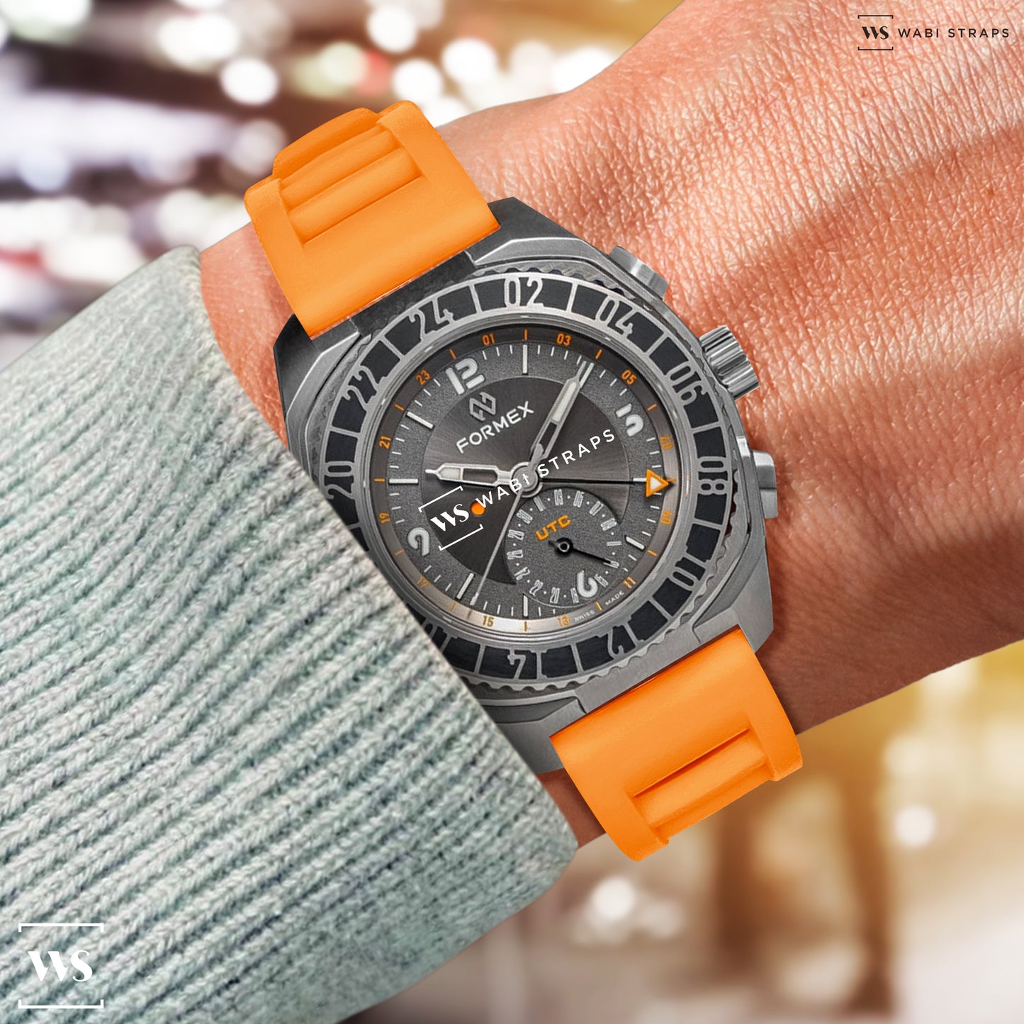 Orange Vented RM Silicone Strap