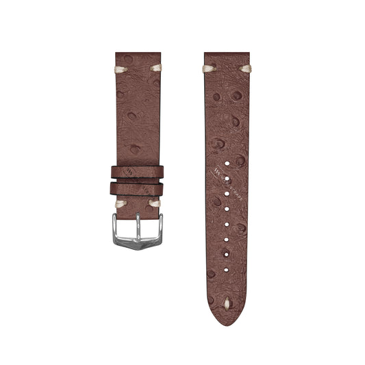 Brown Vintage Ostrich Leather Strap