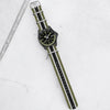 Green, White & Black Retro British Military Watch Strap