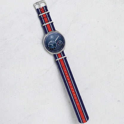 Navy, White & Red Vintage British Military Watch Strap