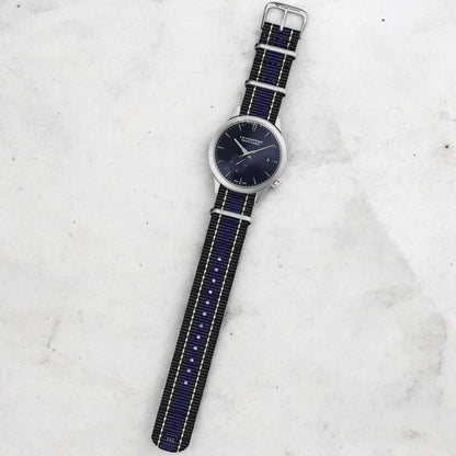 Black, White & Purple Vintage British Military Watch Strap