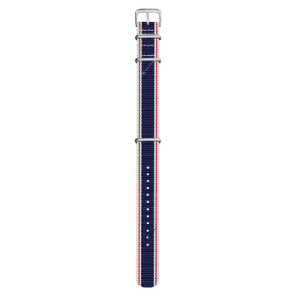 White, Red & Navy Vintage British Military Watch Strap