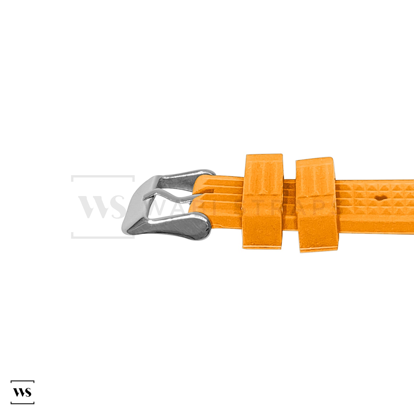 Orange Waffle Ribbed Rubber Strap