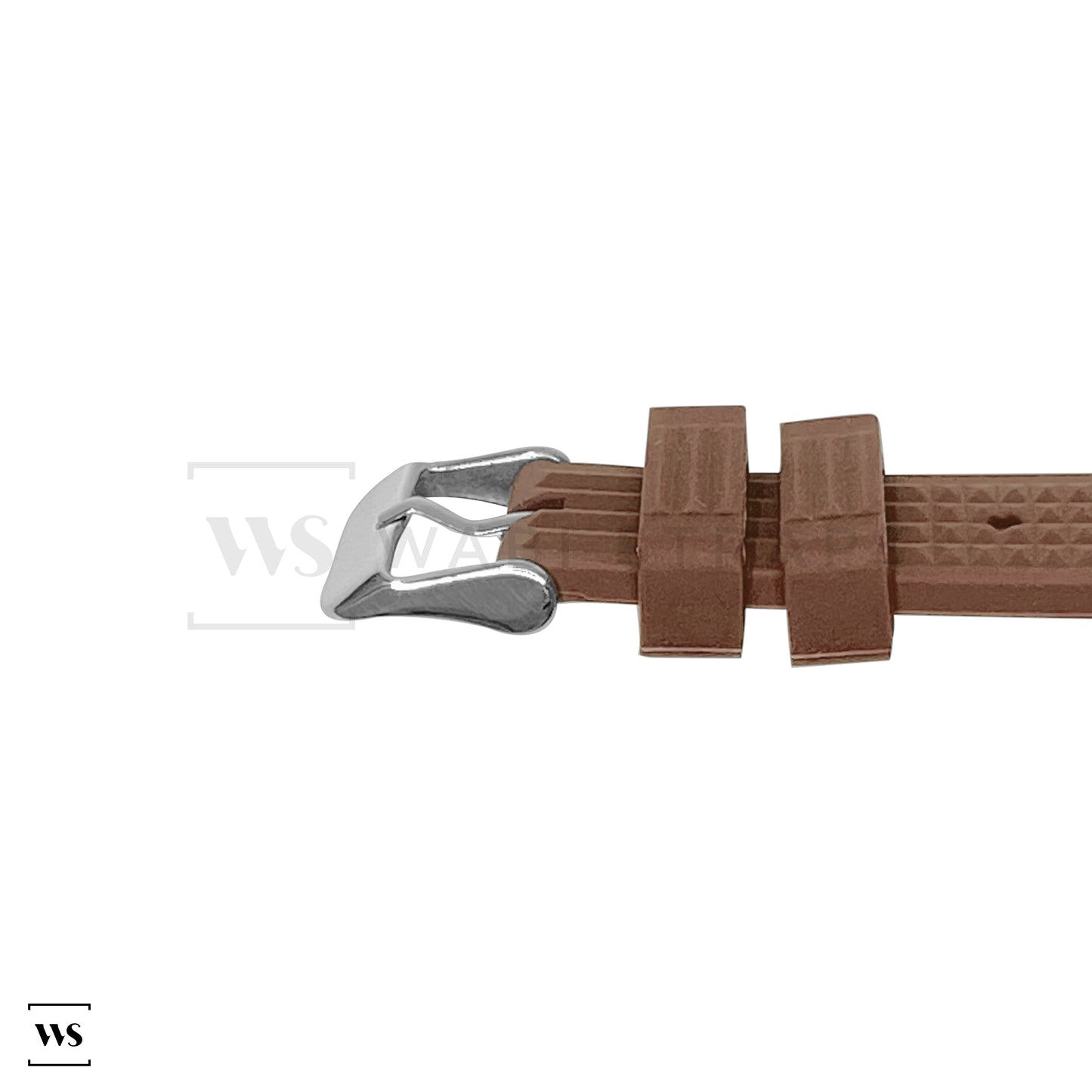 Brown Waffle Ribbed Rubber Strap