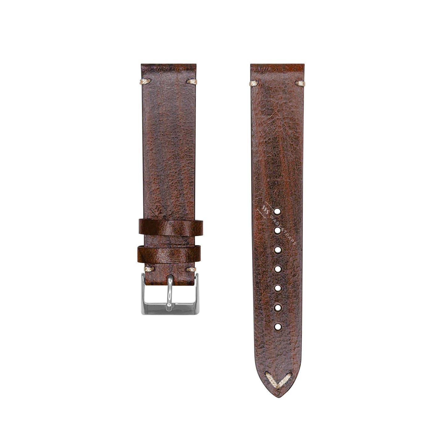 Brown Wood Grain Leather Strap