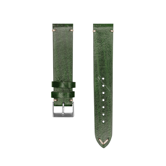 Green Wood Grain Leather Strap