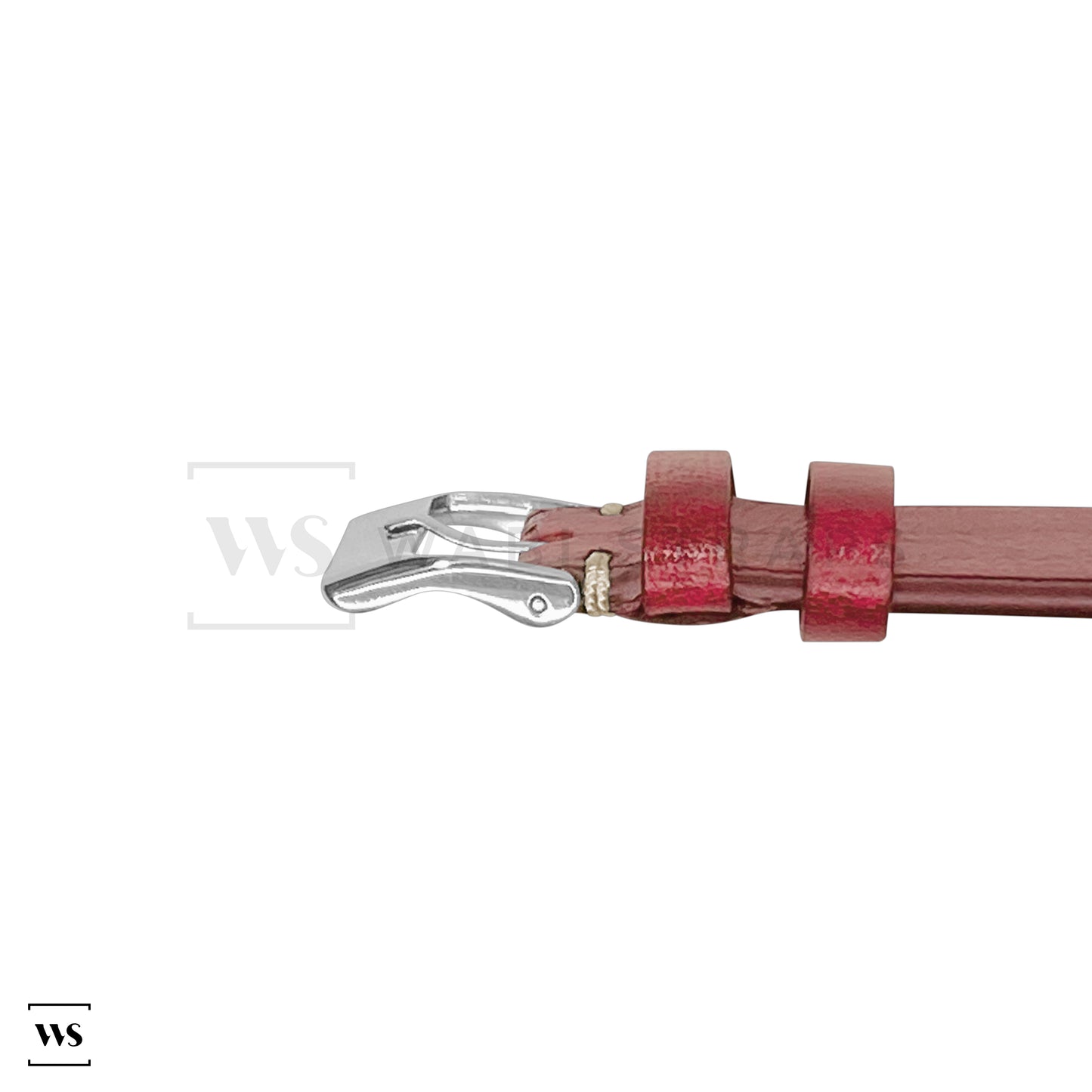 Red Wood Grain Leather Strap