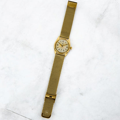 Gold Mesh Watch Bracelet