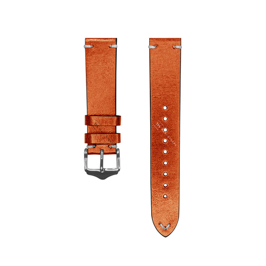 Tan Two Stitch Waxed Vintage Leather Strap