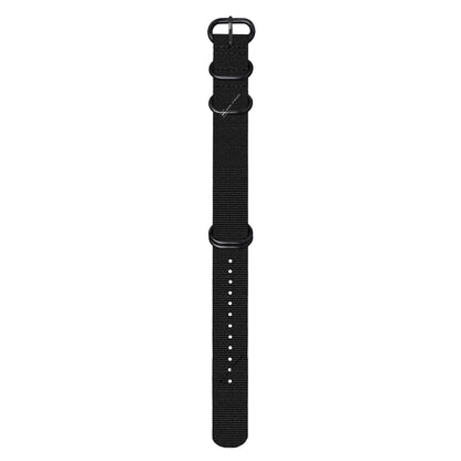 Black Plain ZULU Strap (Black Buckle)