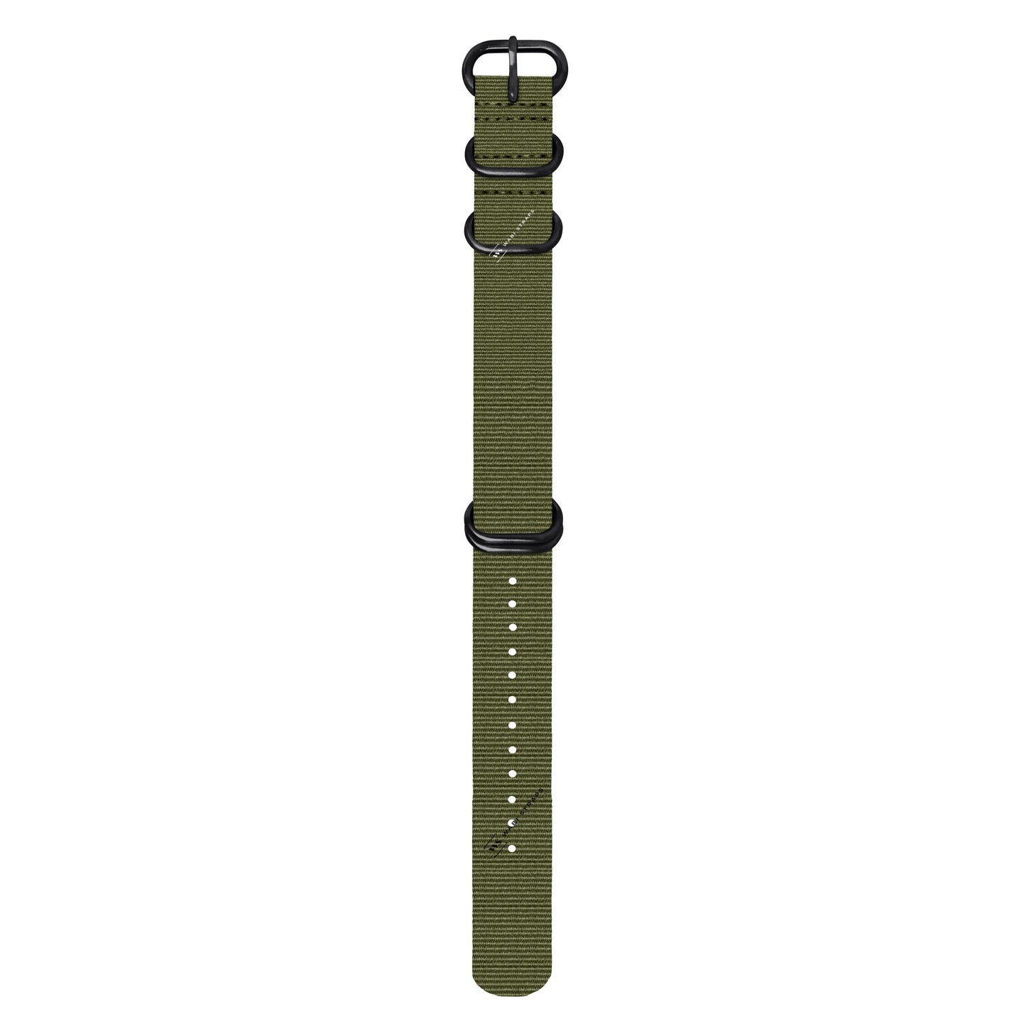 Army Green Plain ZULU Strap (Black Buckle)